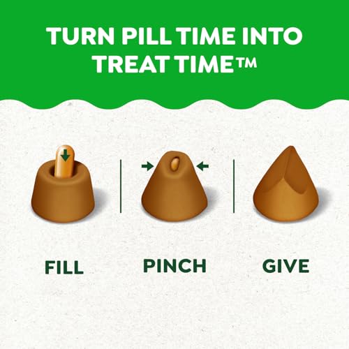 Image of Greenies Pill Pockets for Dogs Large Size, Dog Treat Pouch for Capsule Medication, Peanut Butter Flavor, (6) 7.9 oz. Pouches