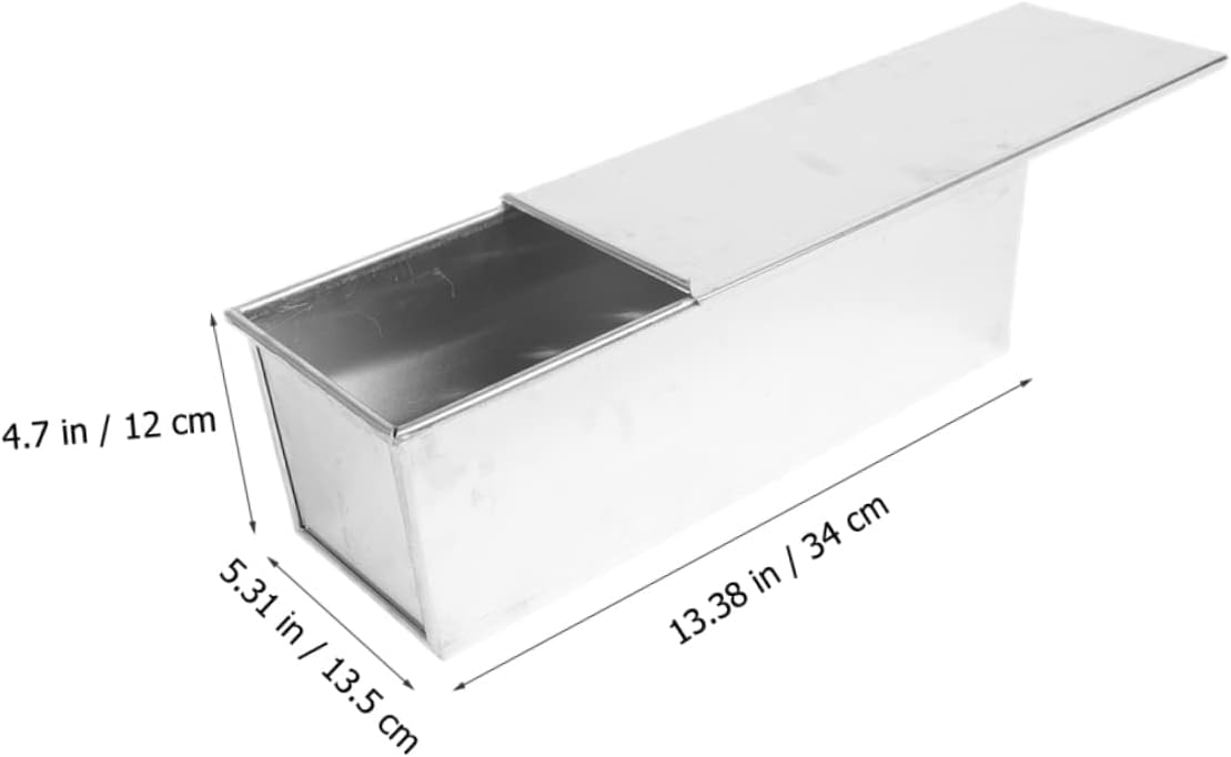 Baking Bread Pan Lid Nonstick Toast Mold Aluminium Alloy Loaf Pan for Easy Cleanup for Homemade Bread and Toast Capacity