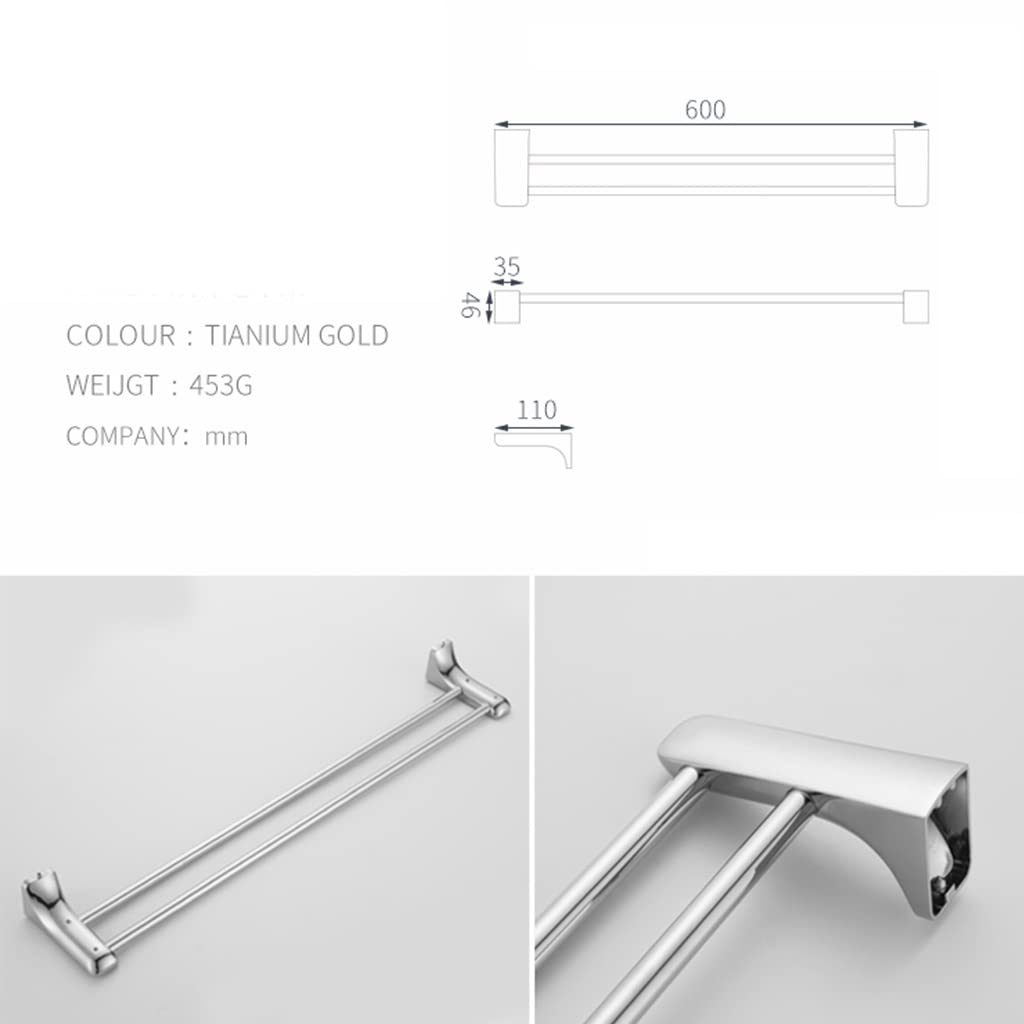 Ratches de toallas, riel de toalla para baño, toalla de acero inoxidable Barro de toalla Mundial de baño Toalla de toallero Varilla Toalla de toalla de toalla de baño/toalla de baño 50 cm/a Made in
