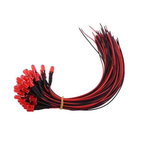 Diodos LED precableados para iluminación automotriz y maquetas con cable de 20 cm