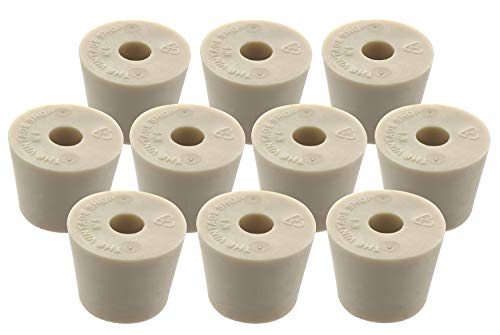 #6 Rubber Stopper with Hole - 10-Pack