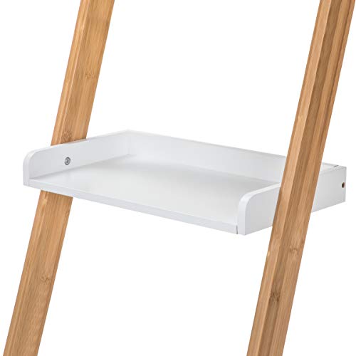 Image of Ladder Shelf | 3-Tier, Natural Bamboo and MDF Shelving | Modern Essence Collection