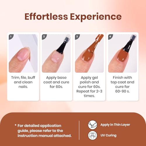 Image of Beetles Orange Gel Nail Polish - 1Pcs 15ml Dark Orange Color Soak Off Gel Polish Nail Art Manicure Salon DIY Uv Lamp Fall Nail Design Decoration at Home