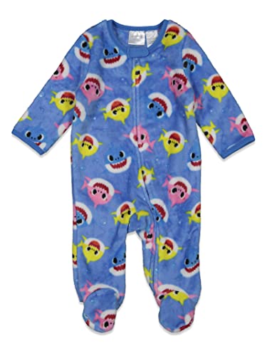 Pinkfong Baby Shark Fleece Zip-Up Long Sleeve Sleep N' Play Coverall