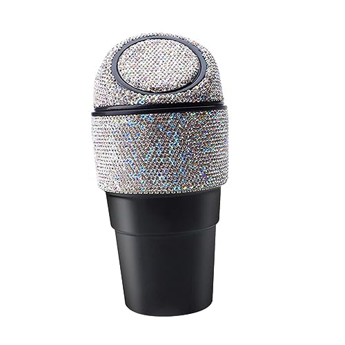 Poubelle de voiture créative avec strass brillants ULTECHNOVO pour un intérieur élégant
