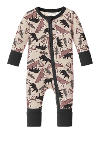 Image of ITSY BITSY BOUTIQUE Viscose Bamboo Baby Pajamas - Boys and Girls Footie Sleeper Convertible 2-Way Zipper Sleeper