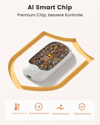 gabless Handwärmer Wiederaufladbar 2er Set, Elektrisch Handwärmer – Ansicht 4