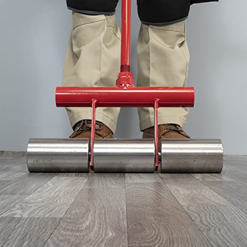 Roberts 10-950 75-Pound Heavy Duty Vinyl And Linoleum Floor Rollers With Chrome Plated Rollers And Removable Handle For Easy Storage #TOP6