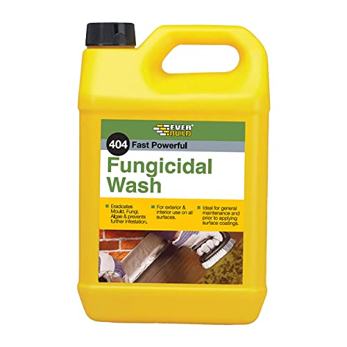 Everbuild 404 Fast Powerful Fungicidal Wash – Removes Lichens, Fungi and Algae – Exterior and Interior use – 5 Litre