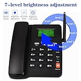 Wireless GSM Desk Phone with SIM Card Slot, LCD Display for Date/Time/Signal Strength/Battery Capacity, Ideal for Home/Office/Hotel Use, Dual SIM Capability, Desktop Style - Image 2