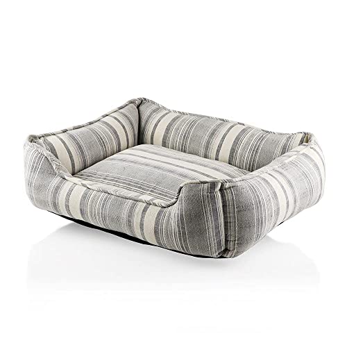 PAWPOURRI Ultra Soft Grey Bolster Pet Bed for Small to Medium Dogs and Cats | Cuddler Bed | PolyFibre Filling | 100% Cotton | Washable Cover - Image 5