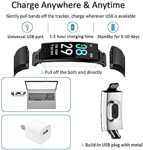 Image of GameSir Smart Band with Multi-Feature Monitor Activity Tracking Sleep Monitor Step Counter Lightweight Fitness Band for Men, Women, Kids, Boy & Girls Smartband Mini Smart Watch (D115)