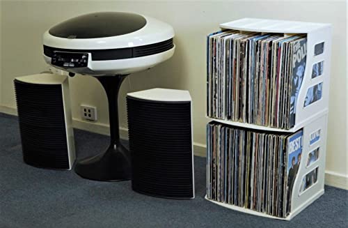Binder Way - Paper Rack, Scrapbook 12x12 Holder, Desktop Organizer, Vinyl Record Stand, LP Album Box, Filing Crate, Lever Arch Book Shelf, Ring Binder Cube, Stackable