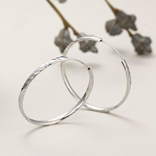 Tabwing 925 Sterling Silver Big Round Circle Hoop Earrings For Women Fine Earings