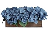 Scawim Pre-Made Hydrangea Centerpiece for Dining Table, Navy Blue
