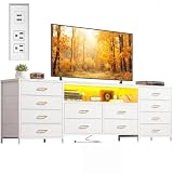 EnHomee 12 Drawers Dresser for Bedroom,TV Stand Fits 55/65/70 inch TVs