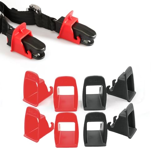 Ceeyoll - Ceeyoll 8 Pièces Noir et Rouge Adaptateur isofix Universel,Unviersal Systèmes de Fixation pour sièges de Voiture,Support d'interface de siège Auto Boucle Fixe pour siège de bébé Fente de siège Auto. - -5%