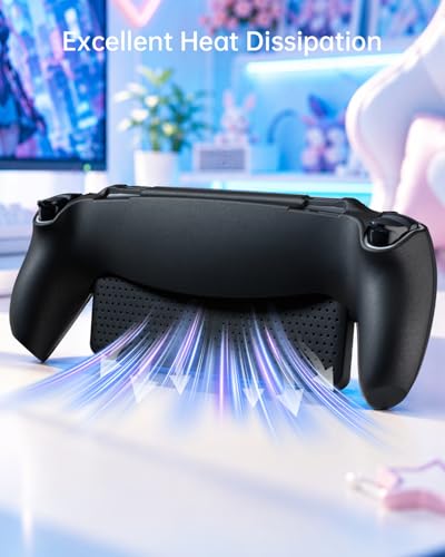 Image of UYIYE Case for PlayStation Portal Remote Player, Soft Rubber Protective Cover Compatible with PS Portal, Thin Fit Shockproof Scratch Resistant Case with Heat Dissipation & Precise 1:1 Fit-Balck