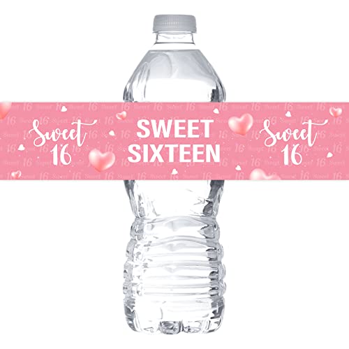 MonMon & Craft Pink Sweet Sixteen Water Bottle Labels Stickers Review: A Perfect Touch for Your Party?