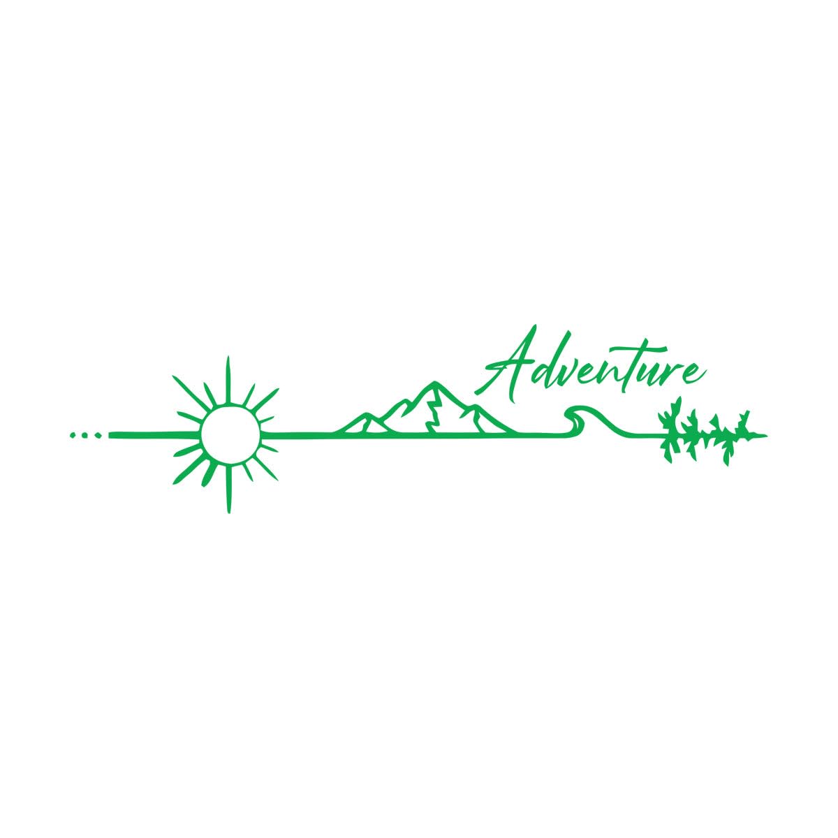 Lzhouting Wall Stickers 2735 Camper Rv Car Truck Sticker Decal Camping Outdoors Adventure Vinyl Sticker Camper Suv Decoration Decals Car Window Door Small - 40X11cm
