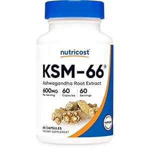 Nutricost KSM-66 Ashwagandha Root Extract 600mg, 60 Veggie Caps – High Potency 5% Withanolides – with BioPerine – Full…
