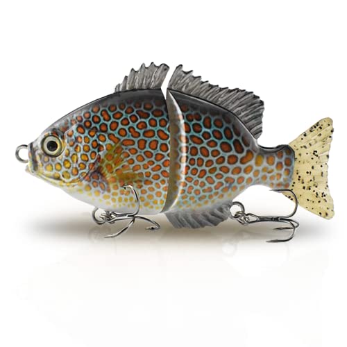ODS Glide Bait Bluegill Sunfish Lifelike Metail Joint Fishing Lure for Bass Trout Perch Shad (Color...