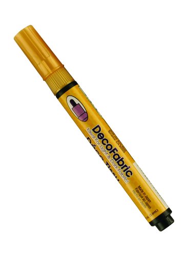 UCHIDA Marvy Deco Fabric Fine Point Tip Marker Art Supplies, Gold