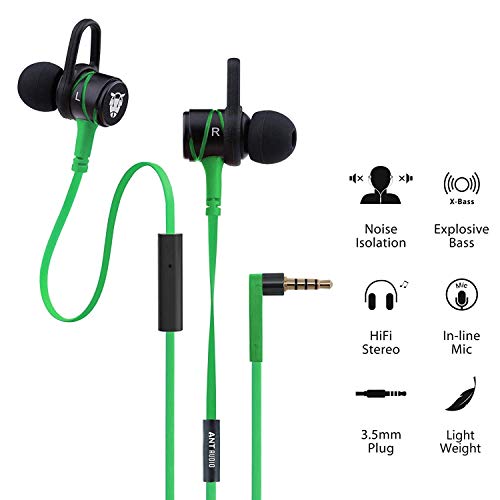 Image of Ant Audio W56 Wired in Ear Earphone with Mic (Green)