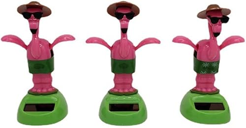 Miniatura 4 de ikasus 3 piezas de juguetes solares de flamenco bailarín lindo juguete de muñeca de flamenco tembloroso lindo juguete solar bailando muñecas de