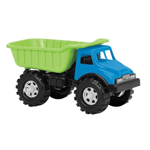 American Plastic Toys 16 Inch Pick-Up Truck with Large Bed for Sand, Dirt or Toys, Realistic Tonneau Cover, Knobby Wheels and Metal Axels