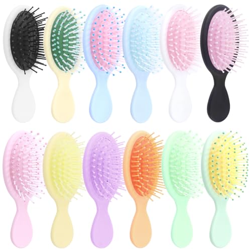 Brosses à cheveux de volleyball lot de 12 mini démêlants colorés pour le sport et la plage