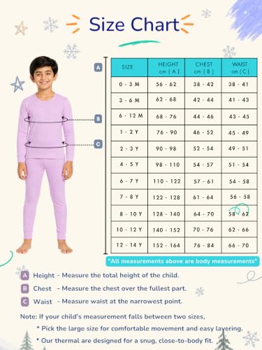 Image of mackly Kids Thermal Set for Boys, Cotton Full Sleeve Winter Wear | 1 Pack