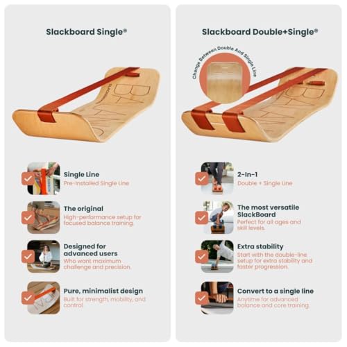 GIBBON SlackBoard - GiBoard Balance Board Kids & Adults - Slackline Balance Trainer - Slack Board Core Workout Equipment Home Gym Training - Standing Desk Exercise - Yoga, Agility, Pilates & More by GIBBON - Image 6