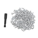 Xiuganpo 100 Chiodini per Pneumatici, Chiodini per Pneumatici da Neve 4x9mm con Strumento di Installazione, Pregevole Fattura, Facili da Installare, Chiodini per Pneumatici con Viti