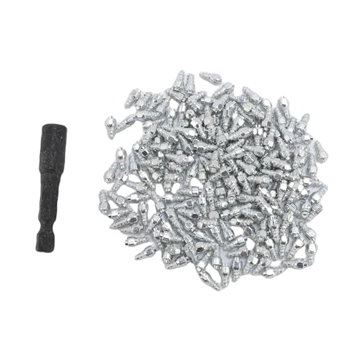 Winterreifen Spike Set 100 Stück Anti Rutsch Stahlspikes für Motorrad Off Road Roller Winterausrüstung Reifen Spikes Spike Set Winter Robustes Spike Set für Winterreifen