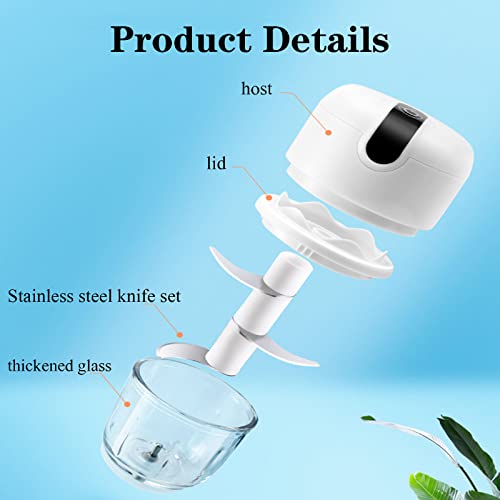 Orpersist Mini Cocktail Machine, Ice Crusher Electric, Flow Around The Inner Wall, Usb Charging, Non-Slip, Electric Ice Crusher For Juicing Crushed Ice #TOP4