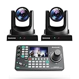 AVKANS 30X NDI PTZ Camera Kits - 2pcs 30X NDI Camera with 1pcs IP Joystick Controller Package for Church Live Streaming Video Production（2X AV-CM30-NDI and 1x AV-Joy-IP）