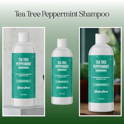 Invigorating Tea Tree Mint Shampoo - Rosemary Mint Shampoo for Oily Hair with Tea Tree Oil for Hair - Aromatherapy Clarifying Shampoo for Build Up Dry Scalp and Flakes with Essential Oils for Hair - Thumbnail 2