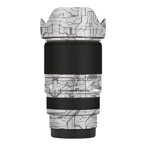Mebont カメラアクセサリー ステッカー Sigma シグマ 16-300mm F3.5-6.7 DC OS 富士Xマウント 標準ズームレンズに適合する保護装飾ステッカーで、耐擦傷性、耐摩耗性を備えたカメラスキン保護フィルム、迷彩(サーキットホワイト)