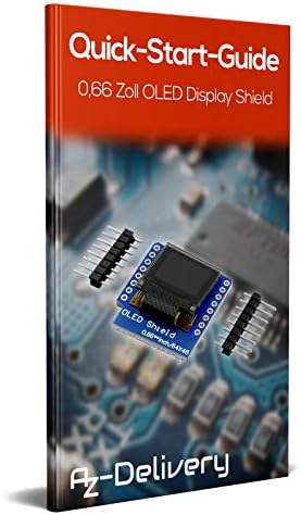 AZDelivery 0.66-inch 64x48 3.3V OLED Display Module I2C IIC HW-699 SSD1306 IoT Display Shield Compatible with D1 Mini Including E-Book!