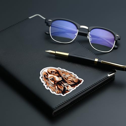 Image of Cocker Spaniel Dog Sticker Cute Cocker Spaniel Vinyl Decal Waterproof Dog Lover Sticker for Laptop Water Bottle Car Window Notebook Pet Lover Puppy Gift