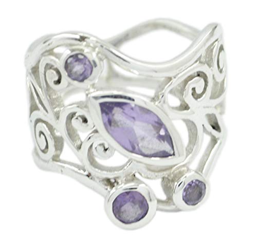 Bague améthyste naturelle en argent pour sublimer vos tenues de soirée