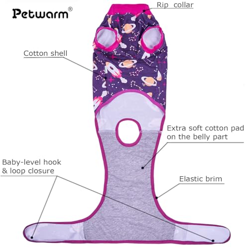 Combinaison pour chien PetWarm violette S pour soigner votre compagnon - 3