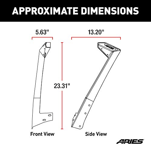 Aries 15911 Jeep Wrangler Jk Roof Light Brackets, Leds Sold Separately #TOP1