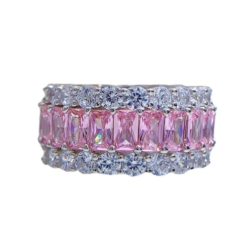 Bague en argent S925 et diamant rose de haute pureté