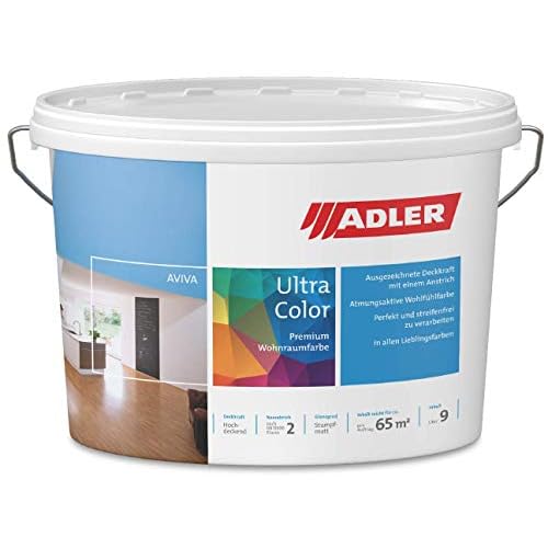 ADLER Ultra-Color Wandfarbe - erstklassige, matte Wand- & Deckenfarbe -Hamster C12 138/4 hohe Deckkraft, Atmungsaktiv, Lösungsmittelfrei - Braun - 1 l - in 100+ Pastell Farbtönen