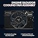 KELOKE Engine Radiator Cooling Fan Assembly Compatible with 2015-2016 Jeep Renegade, 2017-2018 Renegade & 2015-2018 Ram ProMaster City & 2016-2018 Fiat 500X, Replace# 68247205AA 68360299AA