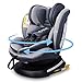 Reecle I-Size 360 Girevole Seggiolino Auto con ISOFIX, 40-150cm(Gruppo 0 + 1/2/3, 0-36 kg), ca. 0-12 anni (Non I-Size, Grigio(Non I-Size))