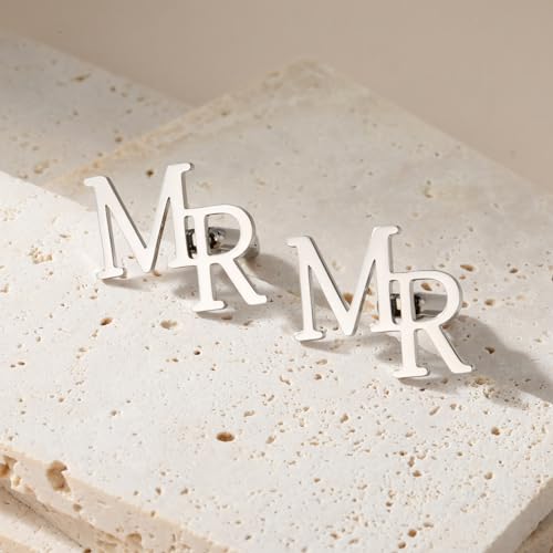 Mancuernillas personalizadas para hombre plateadas miniatura 4