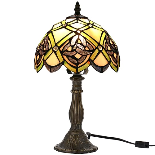 KY&BOSAM Tiffany Style Table Lamp Irish Celtic Stained Glass Desk